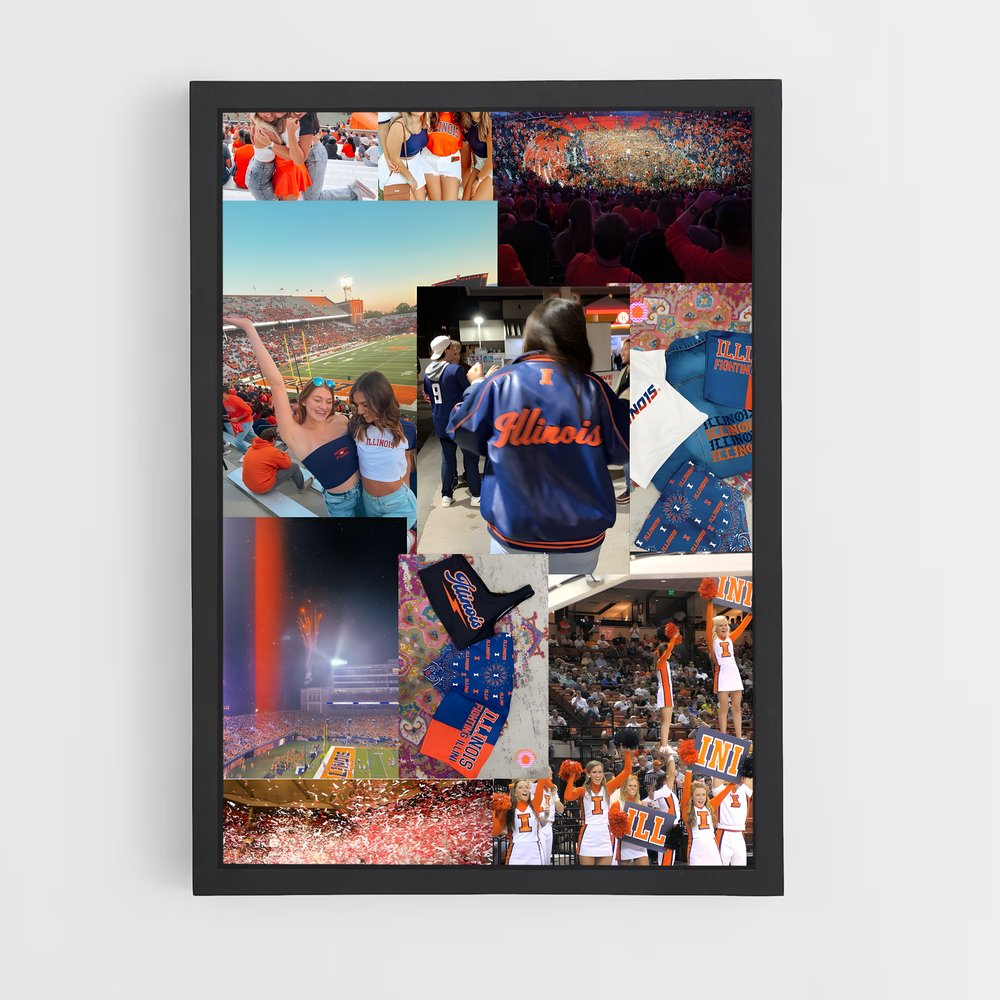 Poster Illinois United – affiche Basketball (vue 2)